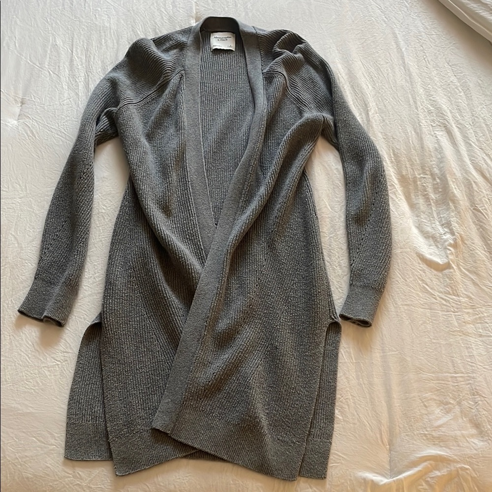 Gray Knit Abercrombie Cardigan